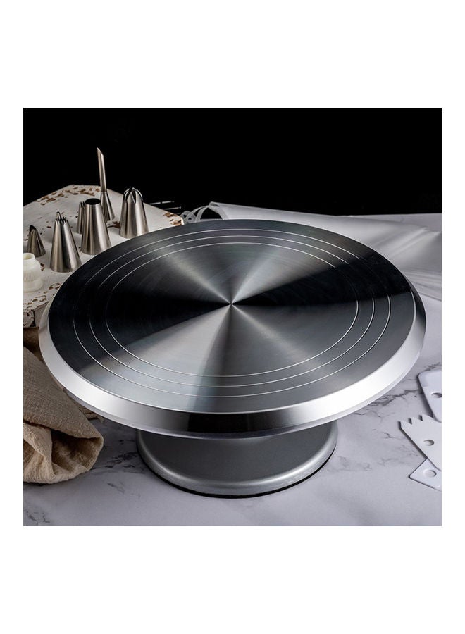 Aluminium Alloy Cake Turntable Silver/Grey - Image 4