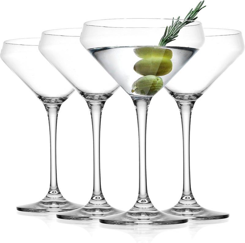 Glaver's Martini Glasses Set of 4 Cocktail Glasses, 10.5 Ounce Stemmed Margarita Glasses, for Bar, Martinis, Cosmopolitan, Gimlet, Elegant Packaging - Image 3