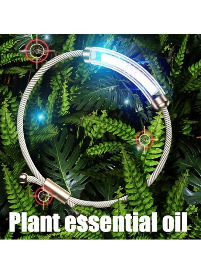 general Adjustable essential oil insect repellent bracelet with 6 replacement sticks, suitable for children and adults for indoor and outdoor travel, 100% natural plant essential oils, up to 720 hours - Image 3