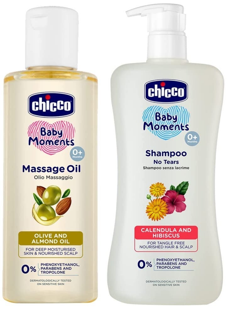 Chicco Shampoo 500 ml with Massage Oil 200 ml - Image 1