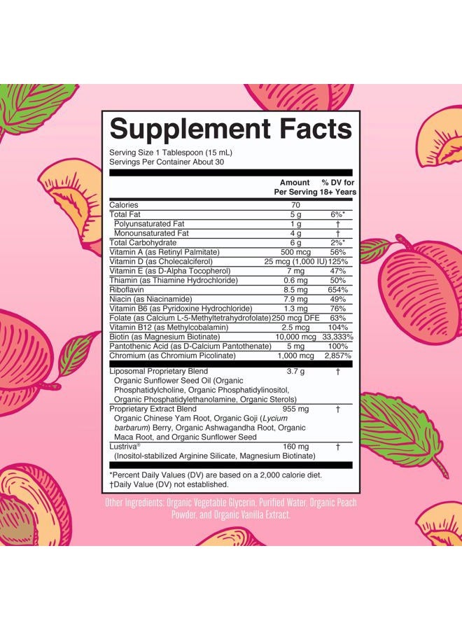 MaryRuth Organics Women's Multivitamin Lustriva Hair Growth Liposomal | Biotin | Vitamin D, B | Clinically Tested for Thicker Hair, Fine Lines, Skin Care | Ages 18 | Hair Vitamins | 15 Fl Oz - Image 2
