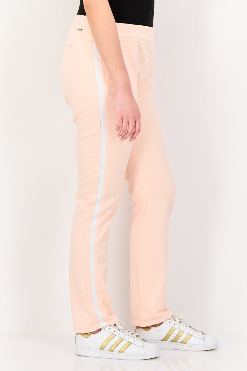 Reiko Women Regular Fit Plain Straight Leg Pants, Peach - Image 2