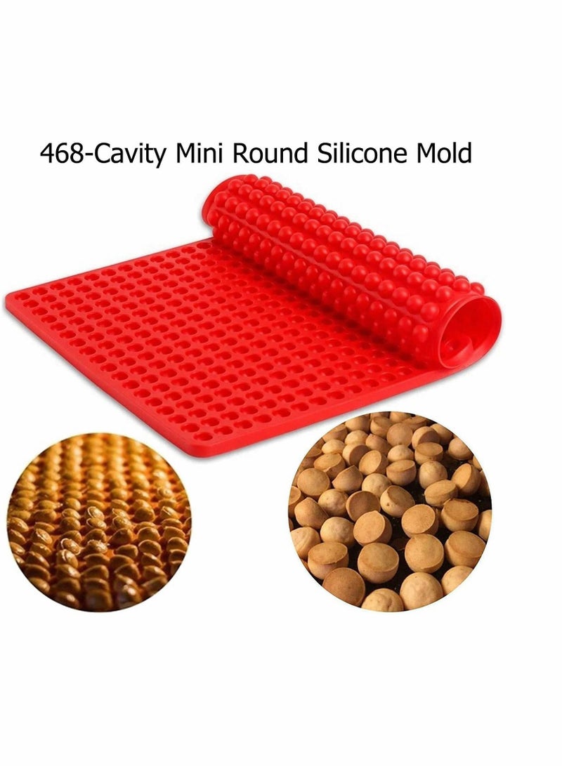 KASTWAVE 468-Cavity Mini Round Silicone Mold/Chocolate Drops Mold/Dog Treats Pan/Semi Sphere Gummy Candy Molds for Ganache Jelly Caramels Cookies Pet Treats Baking Mold - Image 3