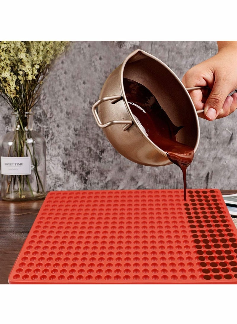 KASTWAVE 468-Cavity Mini Round Silicone Mold/Chocolate Drops Mold/Dog Treats Pan/Semi Sphere Gummy Candy Molds for Ganache Jelly Caramels Cookies Pet Treats Baking Mold - Image 4