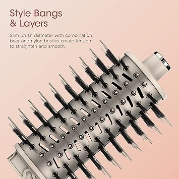 Shark FlexStyle Round Hot Air Brush Attachment for Blow Dryers Hair Styling Tool for Straight Wavy Curly and Coily Hair Stone - Image 4