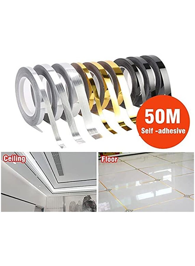 شريط لاصق قوي لتزيين المنزل وغرفة المعيشة والمطبخ (ذهبي) 50 متر 2 سم - Image 2