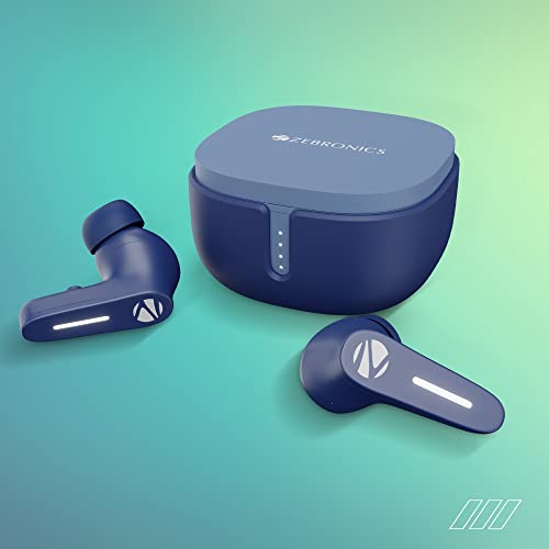 Zebronics Sound Bomb 7 Bluetooth TWS in Ear Earbuds with 60H Playtime, ENC Mic, Rapid Charge, Upto 50ms Gaming Mode, Flash Connect, Voice Assistant, Smooth Touch Control, BT v5.2, Type C (Blue) - Image 3