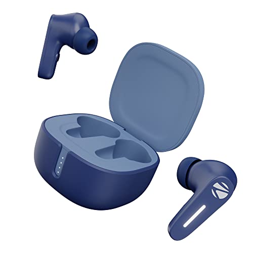 Zebronics Sound Bomb 7 Bluetooth TWS in Ear Earbuds with 60H Playtime, ENC Mic, Rapid Charge, Upto 50ms Gaming Mode, Flash Connect, Voice Assistant, Smooth Touch Control, BT v5.2, Type C (Blue) - Image 1