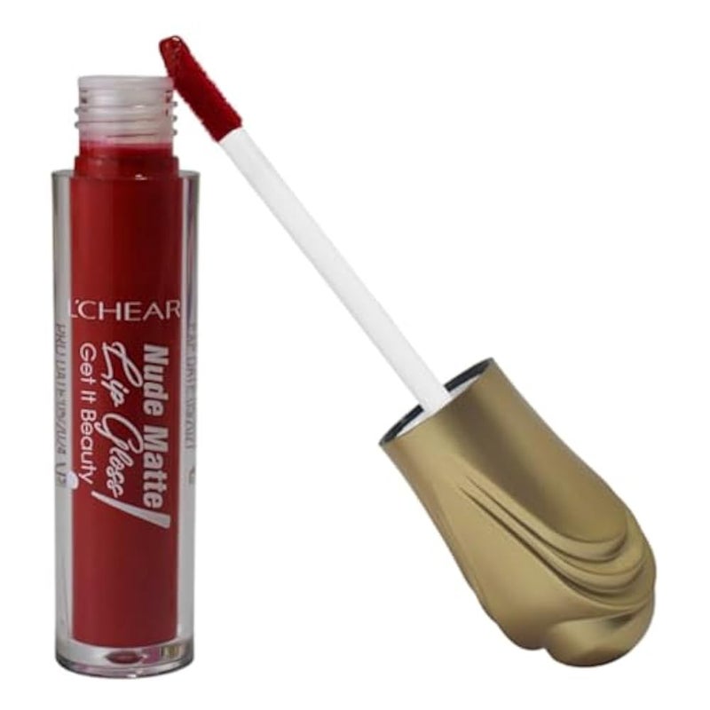 L'chear Lip Gloss Nude Matte Light&Thin Lasting Color Aqua Nourishment Shade Number 1 - Image 1