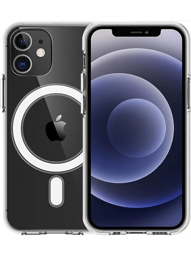 Piosoo Magnetic Clear Case for iPhone 11 with Mag-Safe Wireless Charging Anti Yellow Soft Silicone TPU Protective Case with Magnets Crystal Clear Cover  - Image 1