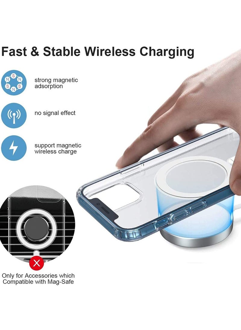 Piosoo Magnetic Clear Case for iPhone 11 with Mag-Safe Wireless Charging Anti Yellow Soft Silicone TPU Protective Case with Magnets Crystal Clear Cover  - Image 3