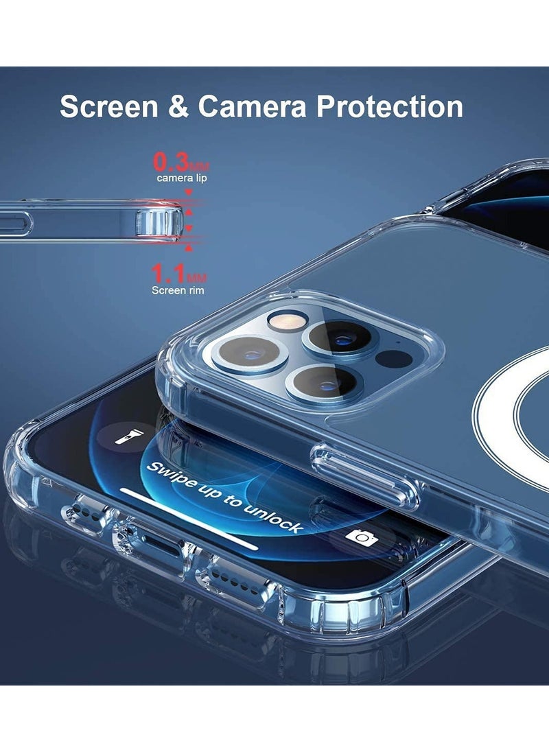 Piosoo Magnetic Clear Case for iPhone 11 with Mag-Safe Wireless Charging Anti Yellow Soft Silicone TPU Protective Case with Magnets Crystal Clear Cover  - Image 2