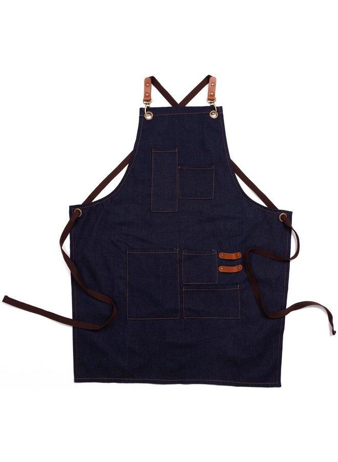 ستيفاني إمبورتس مريلة مطبخ للجنسين من ستيفاني إمبورتس مع جيوب وقفازات فرن (دينيم أزرق - للأطفال) - Image 2