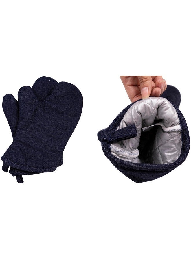 ستيفاني إمبورتس مريلة مطبخ للجنسين من ستيفاني إمبورتس مع جيوب وقفازات فرن (دينيم أزرق - للأطفال) - Image 4