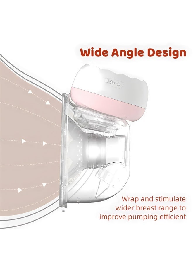 chiteng Electric Hands-Free Breast Pumps, Wearable Breast Pump with 4 Modes, 12 Levels, LCD Display, Memory Function Rechargeable with Massage and Pumping Mode 24mm Flange - Image 3