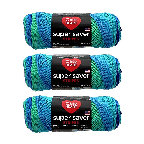 Red Heart Bulk Buy Super Saver Yarn (3-Pack) Cool E300-4967 - Image 4