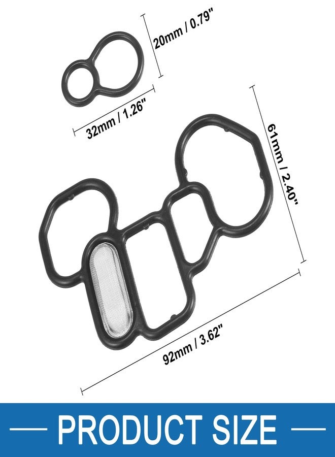 A ABSOPRO Solenoid Gasket Set 36172P8AA01, 15825P8AA01 VTEC Solenoid Gasket Spool Valve Filter Screen for Honda Accord 1998-2012 (Set of 2) - Image 3