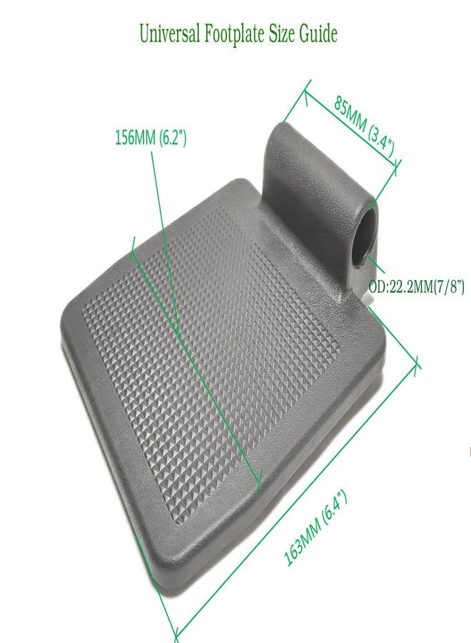 ComsenMed Universal Wheelchair Footplate - Replacement Parts, Foot Rest,fits Drive Blue Streak,Silver Sport 1-2, Cruiser III,Other Wheelchairs with Elevating or Elevated Leg Rests and Footplates, (1Ea, Black) - Image 4