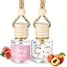 Siifert Car Air Freshener Hanging 2 Pack Essential Oil Diffuser Long Lasting Fragrance Car Accessories for Women and MenWhiteJuicy Peach - Image 2