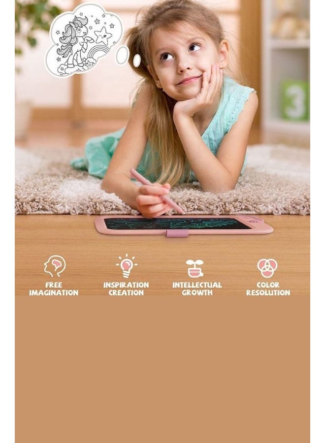 10-inch LCD Writing Tablet for Kids, Colorful Toddlers Toys Drawing Board, Educational Girls Toys, Unicorn Doodle Board for 2-8 Year Olds, Boys Birthday Christmas Gifts - Pink  - Image 3