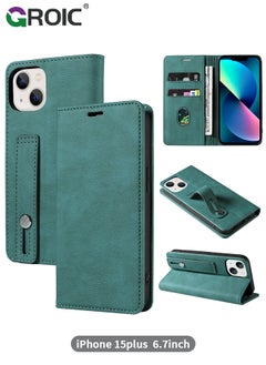 GROIC For iPhone 15 Plus Case,Luxury Leather Wallet Cover, Leather Wallet Case Classic Design with Card Slot and Magnetic Flip Flip Folding Case for iPhone 15 Plus Phone Shell 6.7''  - Image 1