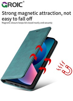 GROIC For iPhone 15 Plus Case,Luxury Leather Wallet Cover, Leather Wallet Case Classic Design with Card Slot and Magnetic Flip Flip Folding Case for iPhone 15 Plus Phone Shell 6.7''  - Image 5