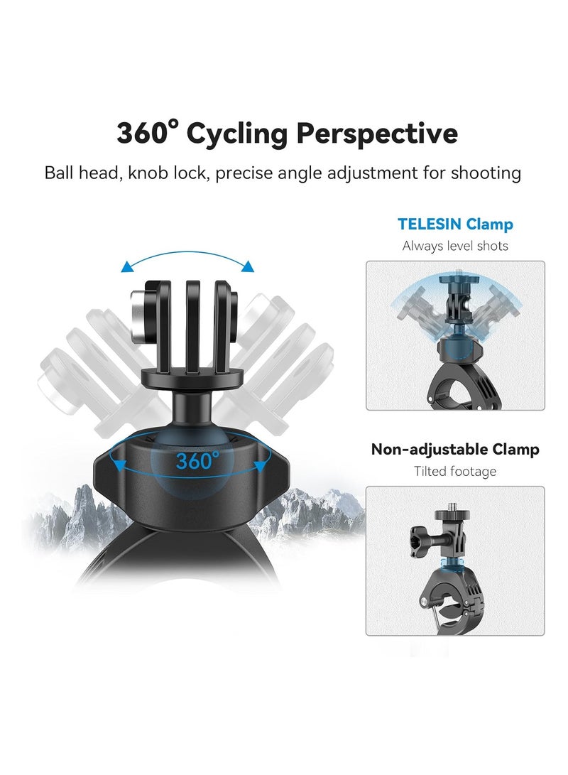 Generic Bike Motorcycle Handlebar Mount for GoPro Max, Hero 12/11/10/9/8/7/6/5, Insta360 X3, Ace Pro, DJI Action 4, and Osmo Pocket 3 - Large Tube Roll Bar Clamp Holder Accessory. - Image 4