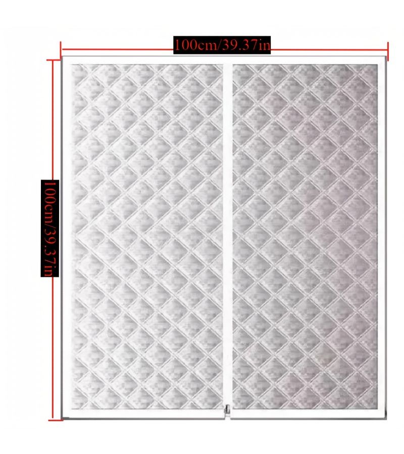 White Thermal Zippered Windproof Curtains 59x71 Inch Insulating Winter - Image 3