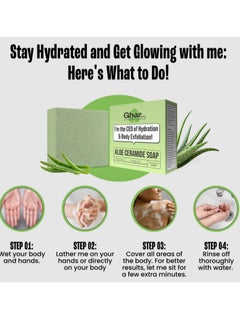 GHAR SOAP Ghar Soap Natural Aloe Vera Soap,Natural Handmade Soap,Herbal Bathing Soap For Healthy Skin,Natural Soap With Essential Oils|Made with Grape Seed Oil,Aloe Vera,Oats&Shea Butter Pack of 1  - Image 2