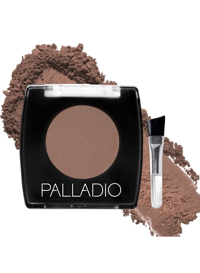 PALLADIO Brow Powder For Eyebrows Soft And Natural Eyebrow Powder With Jojoba Oil & Shea Butter Helps Enhance & Define Brows Compact Size For Purse Or Travel Includes Applicator Brush Soft Brown  - Image 1