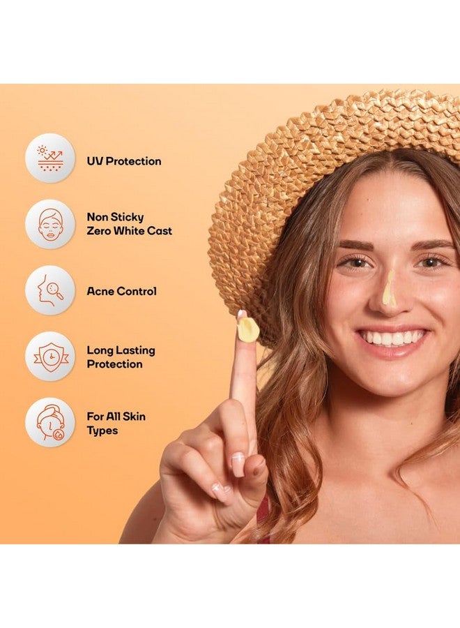 Mountainor Anti Acne Sunscreen Uv Gel - Spf 50+ Pa++++ 50G | Dermatologically Tested For All Skin Types | Suitable For Normal, Oily Or Acne Prone Skin | Paraben & Paraffin Free - Image 2