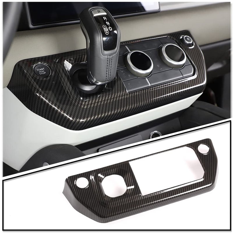 CHEYA ABS Center Control Air Conditioning Mode Button Frame for Land Rover Defender 110 2020 2021 2022 2023 Car Accessories Carbon Fiber Overall