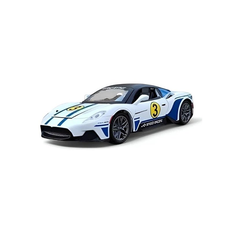 داي كاست سيارة رياضية بمقياس 1:22 معدنية مع موسيقى وأضواء - HCL-515 - Image 4