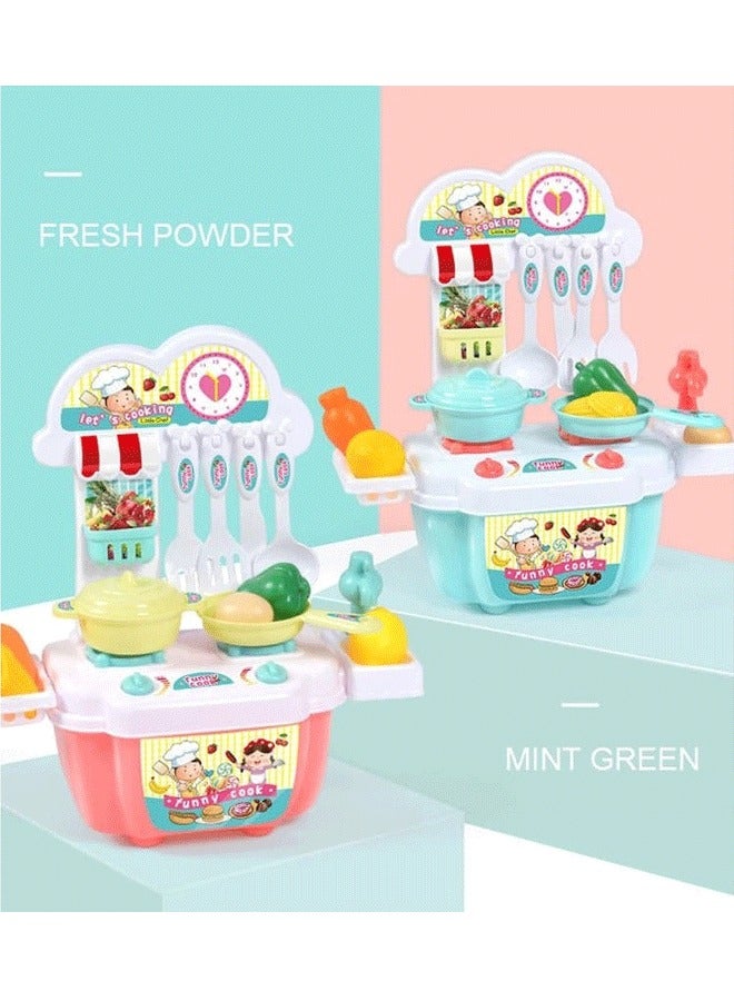 إيزي سو مجموعة ألعاب طبخ تفاعلية للأطفال مكونة من 22 قطعة، مجموعة أدوات مائدة طعام تعليمية للأولاد والبنات (وردي) - Image 2
