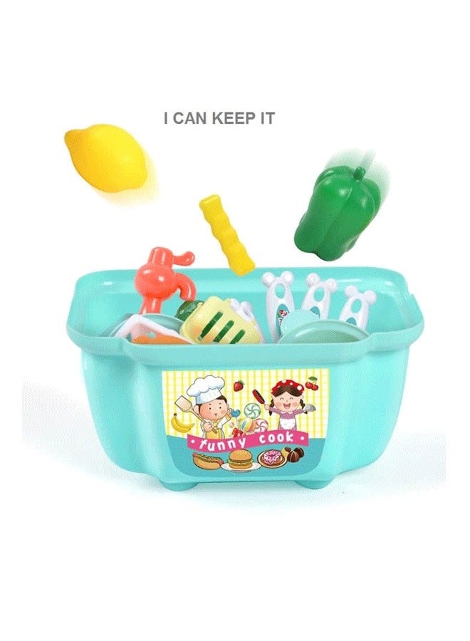 إيزي سو مجموعة ألعاب طبخ تفاعلية للأطفال مكونة من 22 قطعة، مجموعة أدوات مائدة طعام تعليمية للأولاد والبنات (وردي) - Image 5