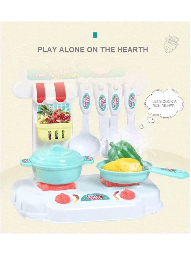 إيزي سو مجموعة ألعاب طبخ تفاعلية للأطفال مكونة من 22 قطعة، مجموعة أدوات مائدة طعام تعليمية للأولاد والبنات (وردي) - Image 3