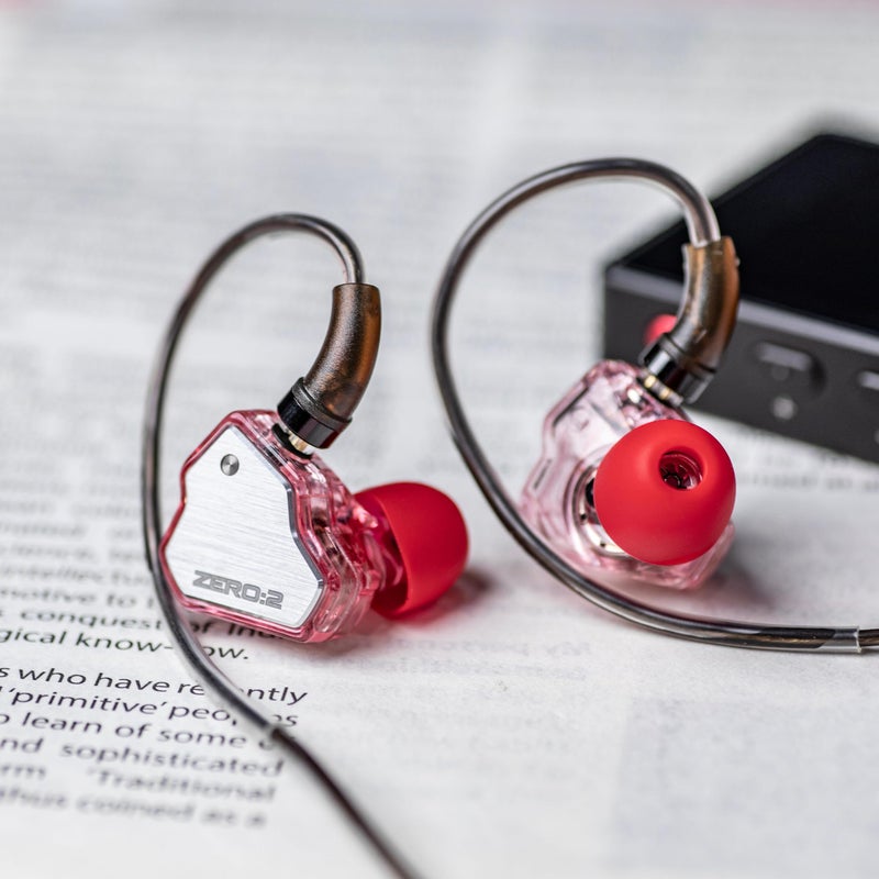 Linsoul 7Hz x Crinacle Zero:2 in Ear Monitor, Updated 10mm Dynamic Driver IEM, Wired Earbuds Earphones, Gaming Earbuds, with OFC IEM Cable for Musician (Pink, Without MIC) - Image 2