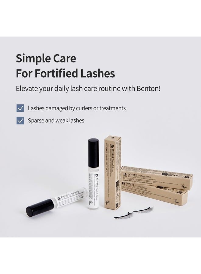 BENTON سيروم الرموش HONEST - أساسيات سلة عيد الفصح، سيروم رموش العناية بالبشرة الكورية مع حمض الهيالورونيك والببتيدات | سيروم نمو الرموش والحواجب (0.33 أونصة سائلة) - Image 2