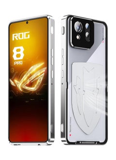 Asus ROG Phone 8 Pro Case,Metal Aluminium Alloy Clear Shockproof Bumper Camera Protection Case Heat Dissipation Cover for ROG Phone 8 Pro