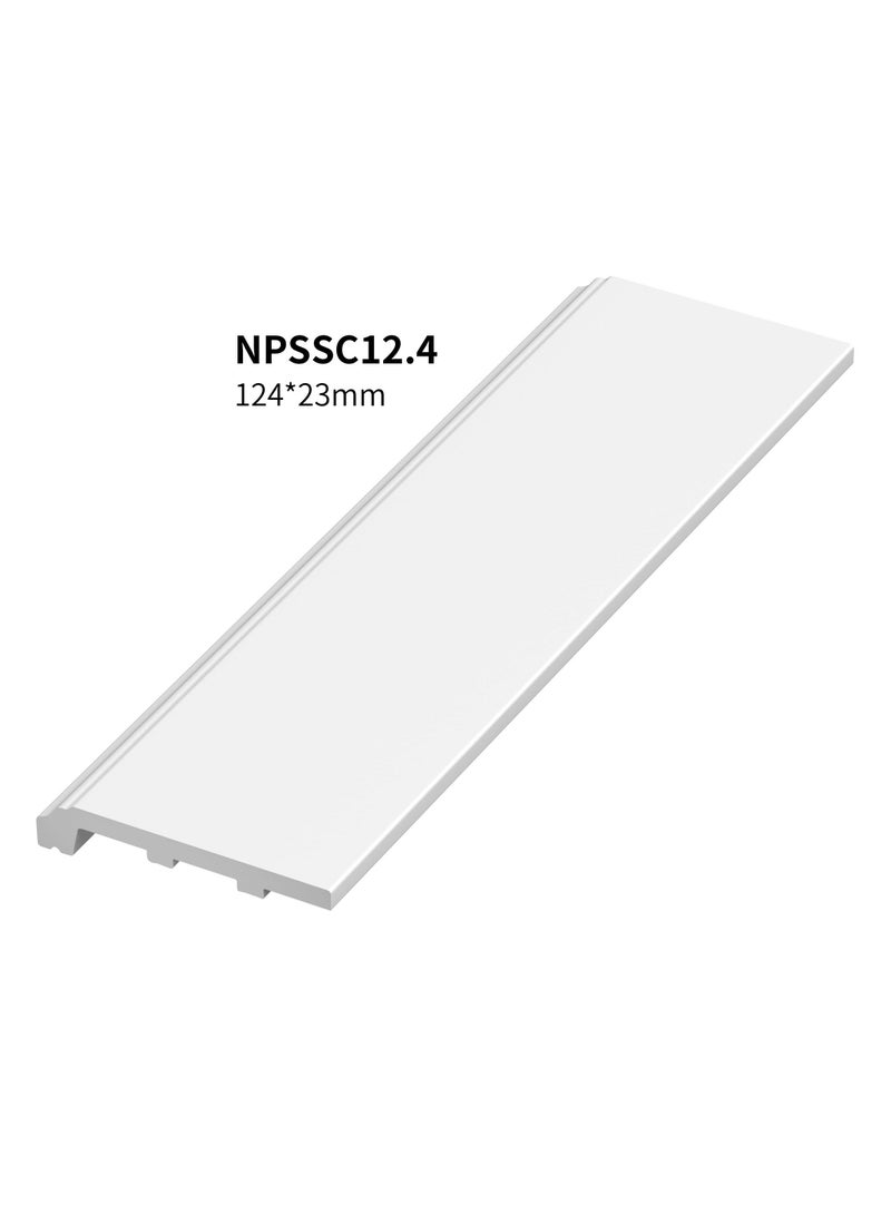 عالم نسيل نعلات من مادة البوليسترين لتغطية نعلة السيراميك  PS Skirting Board - مقاس 12.4*2*240 سم - كرتون - Image 2