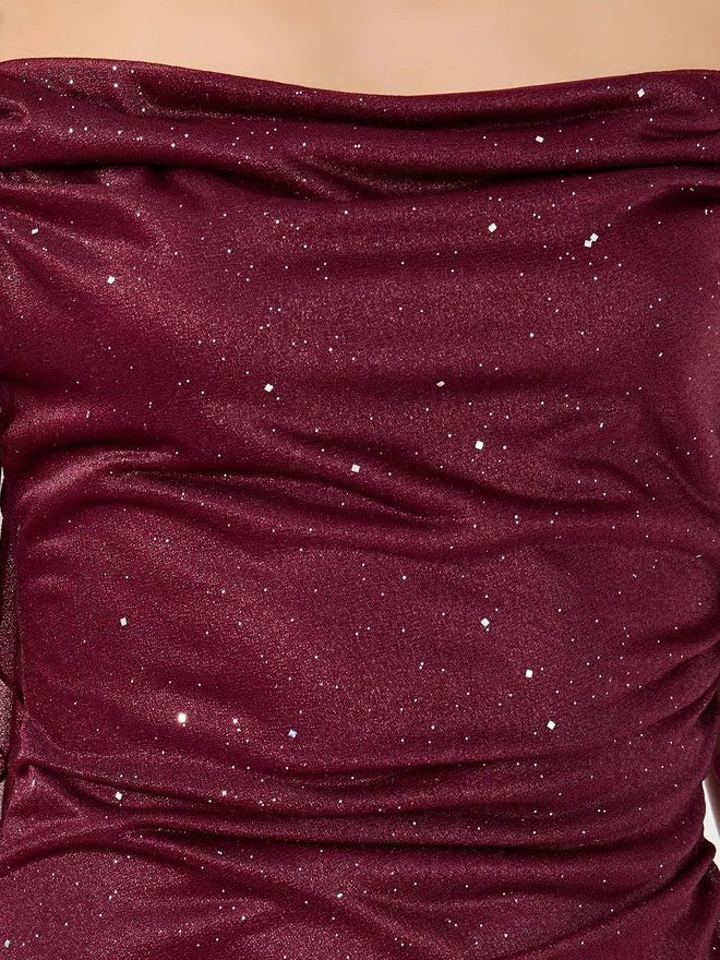 Styli Sparkle Cowl Midi Dress