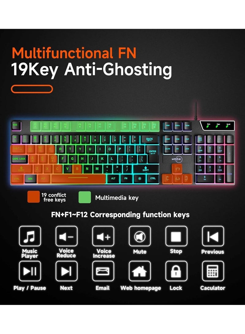 دينكس مجموعة مكونة من ماوس ولوحة مفاتيح وسماعات رأس ستيريو - Image 2