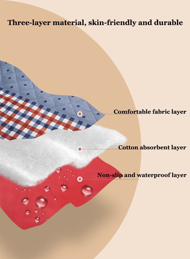 آيسيورا وسادة سرير مضادة للماء للأطفال، وسادة مرتبة قابلة للغسل، وسادات سفلية قابلة لإعادة الاستخدام، غطاء لترطيب سلس للأطفال الصغار والكبار - Image 3