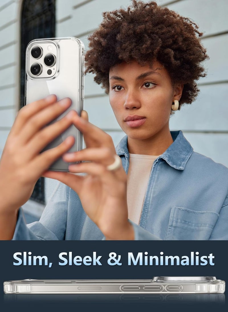 غطاء حماية شفاف مقاوم للصدمات لهاتف iPhone 16 Pro، غطاء خلفي مقاوم للخدش وغير قابل للاصفرار لهاتف iPhone 16 Pro مقاس 6.3 بوصة - Image 5