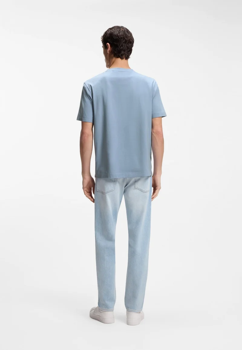 بوس Stretch-cotton T-shirt with contrast logo