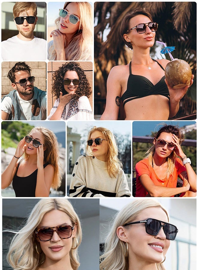 AZorb Aviator Sunglasses Men Women Retro Fashion Men's Sunglasses Square Polarized for Mens Women Sun Glasses Accessories UV400 Protection Shades - Image 4