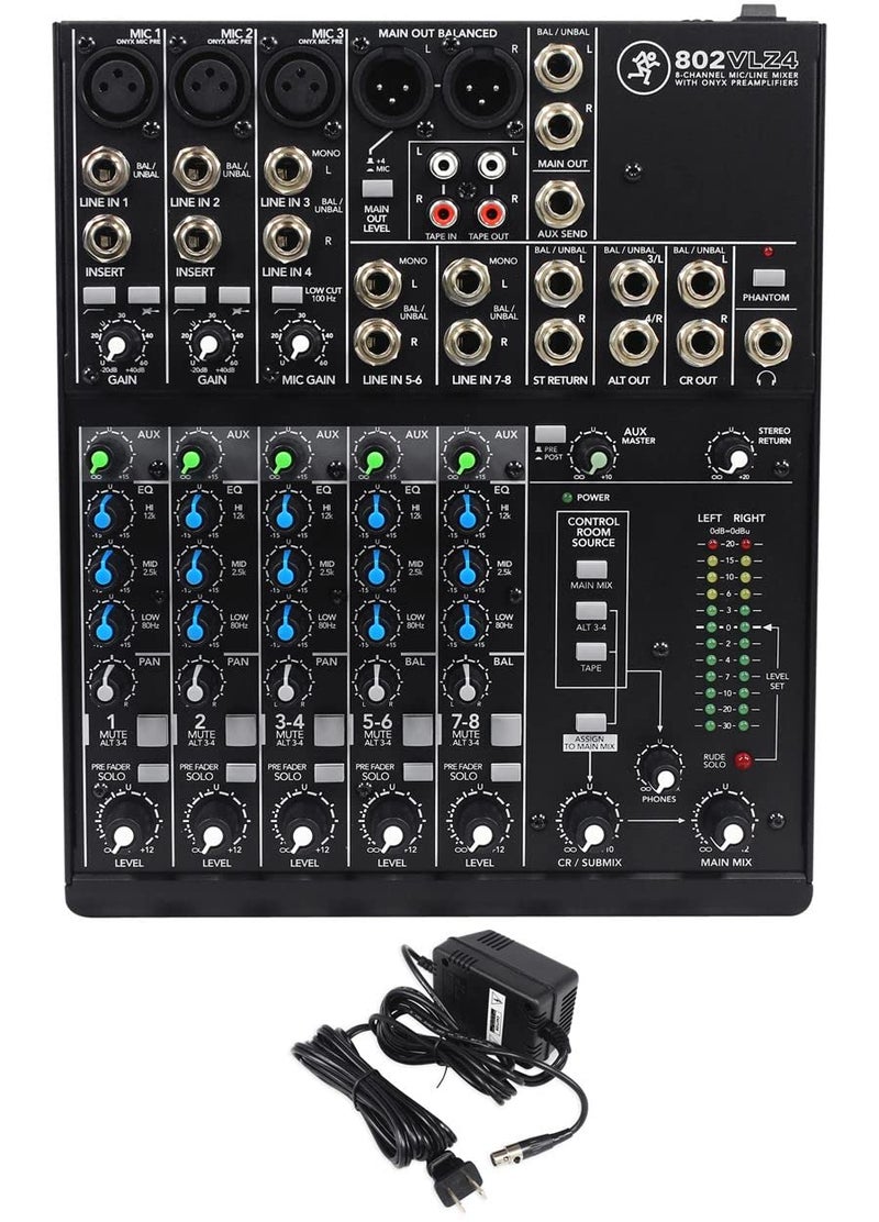 Mackie 802VLZ4 8channel Ultra Compact Mixer with High Quality Onyx Preamps