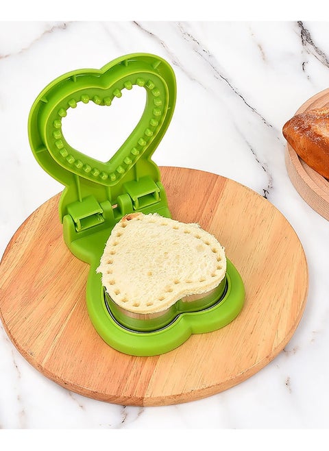 Bread Edge Cutter and Sandwich Maker Heart Shape and Multicolour Randomly Assorted