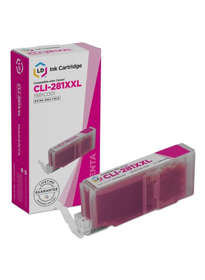 LD Products خراطيش حبر بديلة متوافقة مع كانون 281 CLI-281XXL 1981C001 عالية السعة خراطيش حبر 281 لطابعات كانون PIXMA TS8120 TS8220 TS9120 TS9520 TS6320 TS9521C (ماجنتا) - Image 1