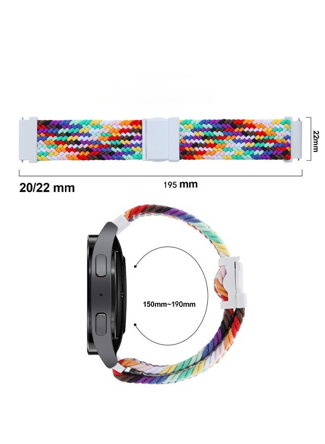 Samsung Galaxy Watch 6 44mm/40mm Galaxy Watch 6 Classic 43mm/47mm Galaxy Watch 5 40mm/ 44mm Galaxy Watch 5 Pro 45mm Adjustable Woven Strap Compatible With Galaxy Watch 4/5/6